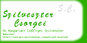 szilveszter csorgei business card